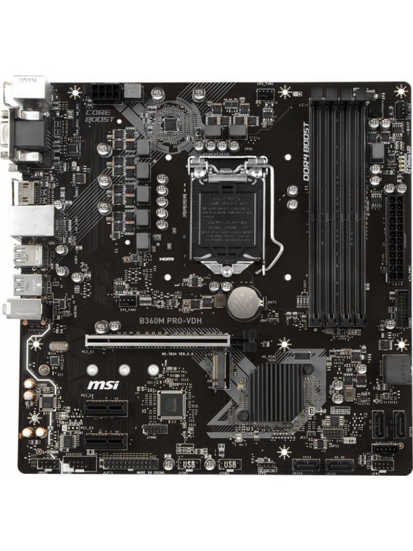 Placa de Baza Refurbished MSI B360M Pro-VDH, LGA1151v2, B360, mATX