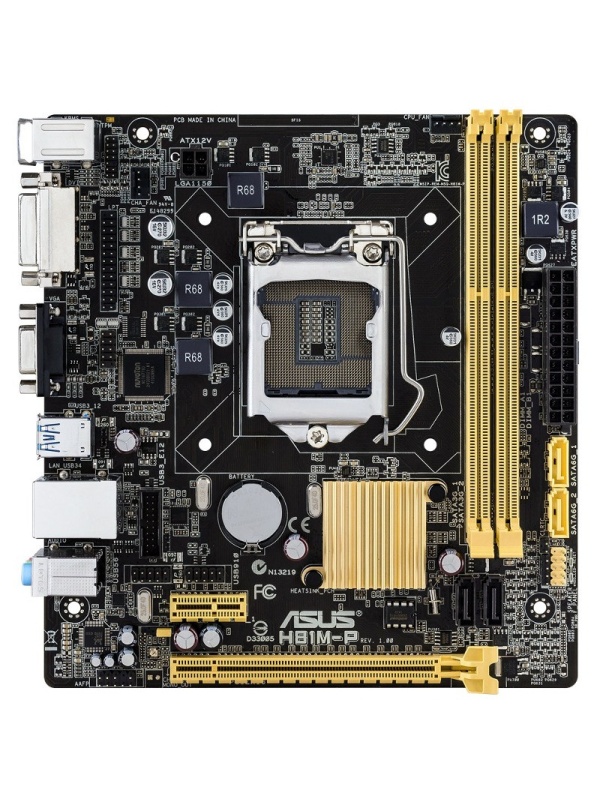 Placa de baza ASUS H81M-P, LGA1150, Intel H81, 2x DDR3, 2x SATA III, 2x SATA II