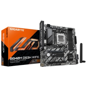B840M DS3H WIFI6, AM5, DDR5, BT, Wi-Fi, mATX, Negru - Img 4