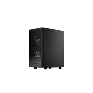 Nadir, MiddleTower, ATX, cu 3 ventilatoare incluse, Negru - Img 4