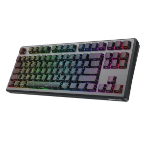 Tastatura gaming mecanica Bluetooth cu si fara fir Redragon Uranus 87 Pro neagra iluminare RGB - Img 2