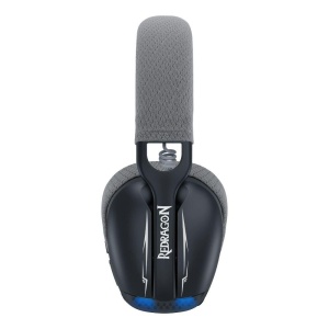 Casti gaming Bluetooth cu fir si wireless Redragon Skuld Pro negre cu iluminare albastra - Img 6