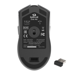 Mouse gaming wireless bluetooth si cu fir Redragon St4r Pro negru cu gri - Img 8