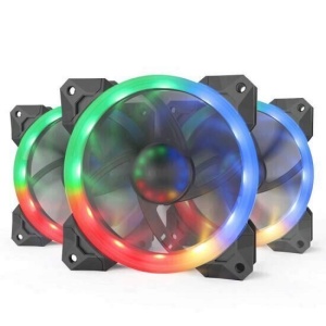Set 3 ventilatoare Redragon F008 120mm iluminare aRGB
