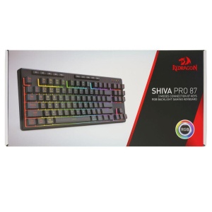 Tastatura gaming Bluetooth cu fir si wireless Redragon Shiva TKL Pro neagra iluminare RGB - Img 3