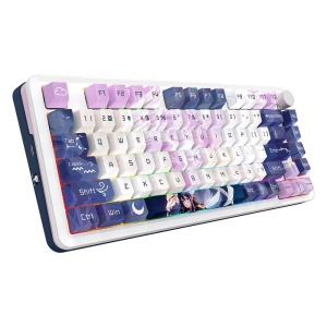 Tastatura gaming mecanica Bluetooth cu si fara fir Redragon Cyrus Pro Anime alba iluminare RGB - Img 2