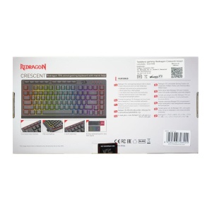 Tastatura gaming Redragon Crescent neagra iluminare RGB - Img 4