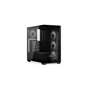 Exo, MiddleTower, ATX, cu 4 ventilatoare incluse 120 mm RGB, Negru - Img 4