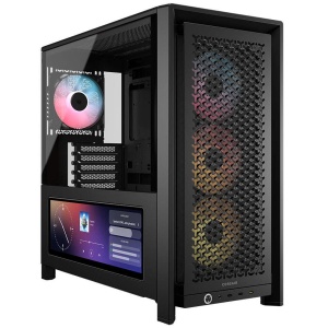 FRAME 4000D LCD RS ARGB, Mid-Tower, ATX, 4 ventilatoare incluse RS120 PWM ARGB, Negru