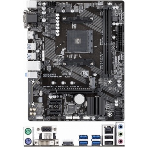 Kit Placa de baza GIGABYTE GA-A320M-S2H, AMD Ryzen 3 2200G 3.5GHz, Cooler CPU inclus - Img 2
