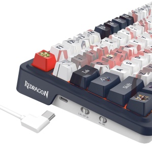 Tastatura gaming mecanica Bluetooth cu si fara fir Redragon Eisa Pro Honkai Impact iluminare RGB - Img 5