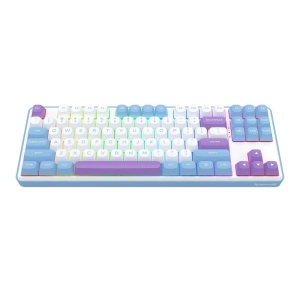 Tastatura gaming mecanica Bluetooth cu si fara fir Redragon Star Blade Pro alba cu mov - Img 4