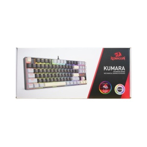 Tastatura gaming mecanica Redragon Kumara neagra cu gri iluminare RGB switch-uri rosii - Img 3