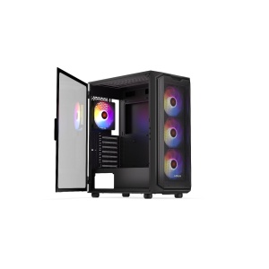 Orona, MiddleTower, ATX, cu 4 ventilatoare incluse 120 mm, Negru - Img 2