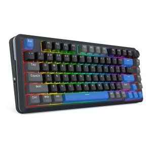 Tastatura gaming mecanica Bluetooth cu si fara fir Redragon Cyrus Pro neagra cu albastru iluminare RGB - Img 2