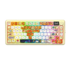 Tastatura gaming mecanica Bluetooth cu si fara fir Redragon Flekact Pro Art Anime iluminare RGB