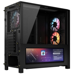 FRAME 4000D LCD RS ARGB, Mid-Tower, ATX, 4 ventilatoare incluse RS120 PWM ARGB, Negru - Img 2