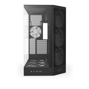 H9 Flow RGB+ (2025), Dual-Chamber, Mid-Tower, Control Hub, Negru - Img 4