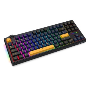 Tastatura gaming mecanica Bluetooth cu si fara fir Redragon Cyclone Pro neagra cu galben iluminare RGB - Img 2
