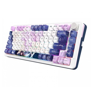 Tastatura gaming mecanica Bluetooth cu si fara fir Redragon Cyrus Pro Anime alba iluminare RGB - Img 5