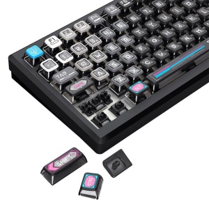 Tastatura gaming mecanica Bluetooth cu si fara fir Redragon Uranus Pro 82 neagra iluminare RGB - Img 2