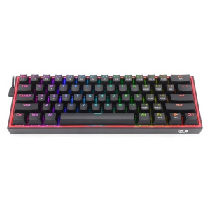 Tastatura gaming mecanica Redragon Fizz neagra iluminare RGB switch-uri rosii - Img 4