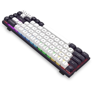 Tastatura gaming mecanica Redragon Irelia neagra cu alb iluminare RGB switch-uri magnetice roz - Img 5