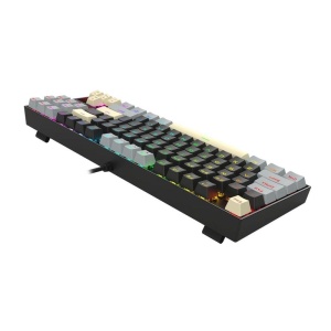 Tastatura gaming mecanica Redragon Kumara neagra cu gri iluminare RGB switch-uri rosii - Img 4