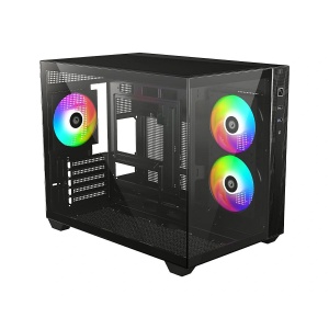 Carcasa panoramica ID-Cooling View 500 aRGB neagra - Img 2
