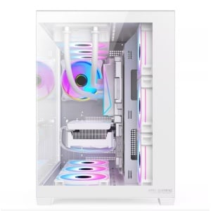 Carcasa Pro Gaming ELITE White, Cube Tower, ATX, fara sursa, 7x ARGB FAN, Controller ARGB - Img 2