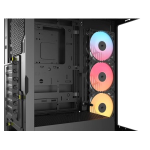 Frame 4500X LX-R RGB, Mid Tower, cu 3 ventilatoare incluse 120mm LX-R RGB, Negru - Img 4