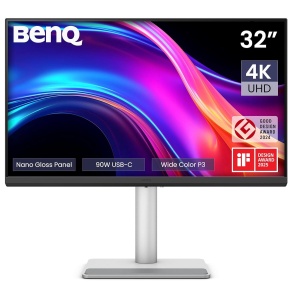 MA320UP, IPS, 31.5", UHD, 3840x2160, HDMI, DisplayPort, 90W PD, Pivot, Boxe, 5 ms, Nano Gloss pentru MacBook, Argintiu