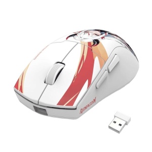 Mouse gaming wireless bluetooth si cu fir Redragon K1ng Max Anime alb - Img 2