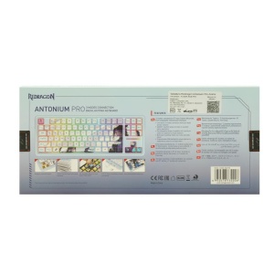 Tastatura gaming mecanica Bluetooth cu si fara fir Redragon Antonium Pro Anime bluemarin iluminare RGB - Img 5
