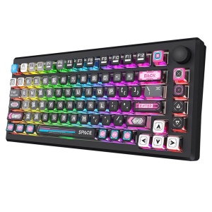 Tastatura gaming mecanica Bluetooth cu si fara fir Redragon Uranus Pro 82 neagra iluminare RGB - Img 5