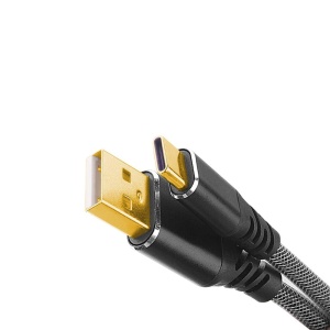 Cablu pentru tastatura Redragon Coiled Aviator USB-C negru - Img 2