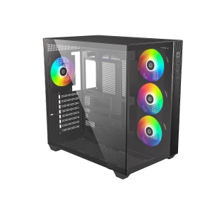 Carcasa panoramica ID-Cooling View 510 aRGB neagra - Img 2