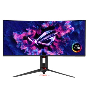 ROG Swift OLED PG34WCDN, 34", UWQHD, 3440x1440, HDMI, DisplayPort, G-SYNC Compatible, AMD FreeSync Premium Pro, PD 90W, Curbat 1800R, 360Hz, 0.03ms, Negru 90LM0CU0-B01971