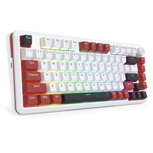 Tastatura gaming mecanica Redragon Stormhunter Magnetic alba cu rosu iluminare RGB - Img 2