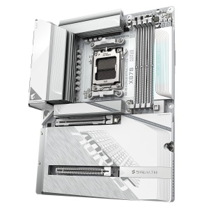 X870 AORUS STEALTH ICE, AM5, DDR5, BT, Wi-Fi, ATX, Alb - Img 2
