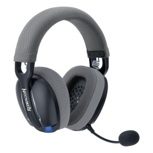 Casti gaming Bluetooth cu fir si wireless Redragon Skuld Pro negre cu iluminare albastra - Img 2