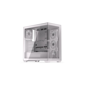 Exo, MiddleTower, ATX, cu 4 ventilatoare incluse 120 mm RGB, Alb - Img 2