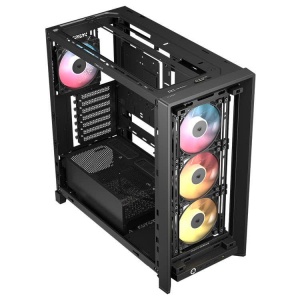FRAME 4000D LCD RS ARGB, Mid-Tower, ATX, 4 ventilatoare incluse RS120 PWM ARGB, Negru - Img 3