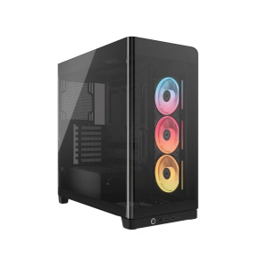Frame 4500X LX-R RGB, Mid Tower, cu 3 ventilatoare incluse 120mm LX-R RGB, Negru