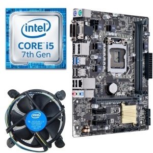 Kit Placa de baza ASUS H110M-A/DP, Intel Core i5 7400T pana la 3GHz, Cooler inclus