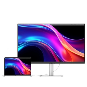 MA320UP, IPS, 31.5", UHD, 3840x2160, HDMI, DisplayPort, 90W PD, Pivot, Boxe, 5 ms, Nano Gloss pentru MacBook, Argintiu - Img 2