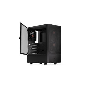 Nadir, MiddleTower, ATX, cu 3 ventilatoare incluse, Negru - Img 3