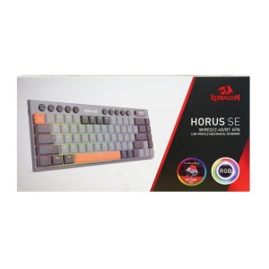 Tastatura gaming mecanica Bluetooth cu fir si wireless Redragon Horus SE gri iluminare RGB - Img 2