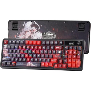 Tastatura gaming mecanica Bluetooth cu si fara fir Redragon Artemis Pro Anime AK neagra cu rosu iluminare RGB - Img 2