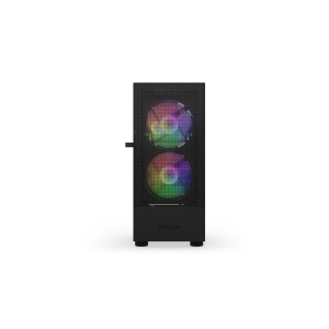 Vako RGB, MiddleTower, ATX, cu 3 ventilatoare incluse RGB, Negru - Img 4